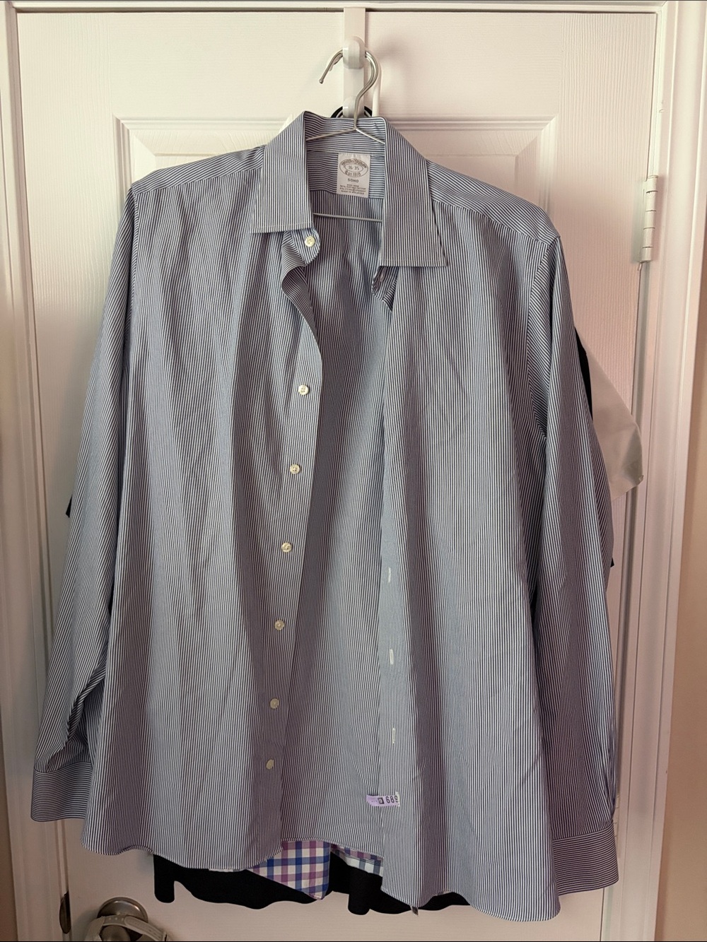 Brooks Brothers Blue and White Pinstripe Dress Shirt
